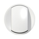 LEGRAND Лицевая панель для 1-клавишного выключателя с подсветкой / индикатором с рассеивателем, белая, Celiane