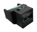 Hyperline Вставка формата Keystone Jack USB 2.0 (Type A) под винт, ROHS, черная