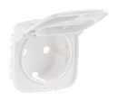LEGRAND Лицевая панель для розеток 2К+З с откидной крышкой 753021/753025/753029/753030, белая, Valena Allure