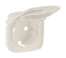LEGRAND Лицевая панель для розеток 2К+З с откидной крышкой 753021/753025/753029/753030, слоновая кость, Valena Allure