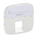 LEGRAND Лицевая панель для розеток RJ45 с держателем маркировки, жемчуг, Valena Allure