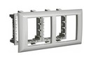 DKC / ДКС Рамка-суппорт серебристый металлик для In-liner Front, 4 модуля, Avanti