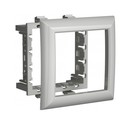 DKC / ДКС Рамка-суппорт серебристый металлик для In-liner Front, 2 модуля, Avanti