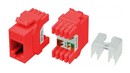 Hyperline Вставка Keystone Jack RJ-45(8P8C), категория 5e, тип 180 градусов, красная