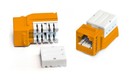 Hyperline Вставка Keystone Jack RJ-45(8P8C), категория 6, 110 IDC, заделка с помощью E-TOOL, оранжевая