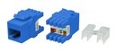 Hyperline Вставка Keystone Jack RJ-45(8P8C), категория 6a (10G), тип 180 градусов, синяя