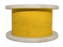 Hyperline (4000 м) Кабель волоконно-оптический 9/125 (SMF-28) одномодовый, 1 волокно, simplex, плотное буферное покрытие (tight buffer) 0.9 мм, LSZH, нг(А)-HF, желтый