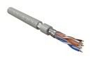 Hyperline (305 м) Кабель витая пара F/UTP, категория 6, 4 пары (23 AWG), одножильный (solid), экран - фольга, нг(А)-LSLTx, внутренний, серый
