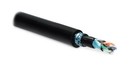 Hyperline (куски) Кабель витая пара F/UTP, кат.5e,4 пары(24 AWG), одножильный(solid), экран-фольга, бронир.стальн. лентой, внеш., PE/PE, -40°C-+60°C, черный