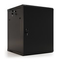 Hyperline Шкаф настенный 19-дюймовый (19"), 6U, 367x600х600мм, металлическая передняя дверь с замком, две боковые панели, цвет черный (RAL 9004) (разобранный)