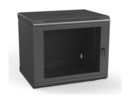 Hyperline Шкаф настенный 19-дюймовый (19"), 15U, 775x600х600мм, перфорированная стальная дверь, несъемные стенки, 1 пара профилей, цвет черный (RAL 9005) (собранный)