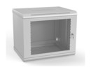 Hyperline Шкаф настенный 19-дюймовый (19"), 9U, 500x600х300мм, перфорированная стальная дверь, несъемные стенки, 1 пара профилей, цвет серый (RAL 7035) (собранный)