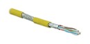 Hyperline (500 м) Кабель витая пара, экранированная (S/FTP), категория 6a, 4 пары (23 AWG), одножильный (solid), каждая пара в фольге, общий экран - медная оплетка, для внутренней прокладки (до +60°C), LSZH, желтый