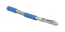 Hyperline (500 м) Кабель витая пара, экранированная (S/FTP), категория 6a, 4 пары (23 AWG), одножильный (solid), каждая пара в фольге, общий экран - медная оплетка, для внутренней прокладки, нг(A)-HF, –20°C – +60°C, синий