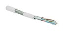 Hyperline (500 м) Кабель витая пара, экранированная (S/FTP), категория 6a, 4 пары (23 AWG), одножильный (solid), каждая пара в фольге, общий экран - медная оплетка, для внутренней прокладки, нг(A)-HF, –20°C – +60°C, белый