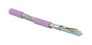 Hyperline (500 м) Кабель витая пара, экранированная (S/FTP), категория 6a, 4 пары (23 AWG), одножильный (solid), каждая пара в фольге, общий экран - медная оплетка, для внутренней прокладки, нг(A)-HF, –20°C – +60°C, розовый