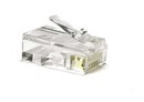 Hyperline Разъем RJ-45(8P8C) под витую пару, категория 6 (50 µ"/ 50 микродюймов), универсальный (для одножильного и многожильного кабеля) (100 шт)