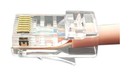 Hyperline Разъем легкой оконцовки RJ-45 (8P8C) под витую пару, категория 6 (50 µ"/ 50 микродюймов), универсальный (для одножильного и многожильного кабеля) (100 шт.)