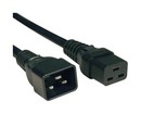 Hyperline Кабель питания IEC 320 C19 - IEC 320 C20 (3x1.5), 16A, прямая вилка, 0.5м, цвет черный