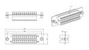 Hyperline Панель для FO-19BX с 24 LC адаптерами, 24 волокна, многомод OM3/OM4, 120x32 мм, адаптеры цвета аква (aqua)