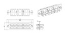 Hyperline Панель для FO-19BX с 6 SC (duplex) адаптерами, 12 волокон, многомод OM2, 120x32 мм, адаптеры цвета бежевый (beige)