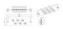 Hyperline Панель для FO-19BX с 6 ST адаптерами, 6 волокон, одномод, 120x32 мм