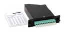 Hyperline Волоконно-оптическая кассета 1xMTP (папа), 120x32 мм, 12LC адаптеров (цвет aqua), 12 волокон, OM3