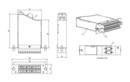 Hyperline Волоконно-оптическая кассета MTP (папа), 120x32 мм, 24LC адаптера (цвет синий), 24 волокна, OS2, 10Gig