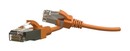 Hyperline Патч-корд S/FTP, категория 6 (100% Fluke Component Tested), 28AWG, LSZH, 1 м, оранжевый