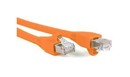 Hyperline (PC-LPM-STP-RJ45-C6A-5F-OR) Патч-корд F/UTP, экранированный, Cat.6a (100% Fluke Component Tested), 10G, PVC, 1.5 м, оранжевый
