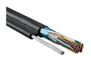 Hyperline (500 м) Кабель витая пара, экранированная F/UTP, категория 3, 50 пар (24 AWG), одножильный (solid), экран - фольга, с металлическим тросом, внешний, UV PE, –40°C - +60°C, черный