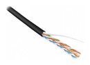 Hyperline (305 м) Кабель витая пара, неэкранированная U/UTP, категория 5e, 4 пары (24 AWG), одножильный (solid), PVC, -20°C – +75°C, черный - гарантия: 15 лет компонентная, 25 лет системная