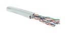 Hyperline (500 м) Кабель витая пара U/UTP, категория 5e, (4 пары (24 AWG))х2, одножильный (solid), zip-тип (парный), PVC, -20°C - +75°C, серый - гарантия: 15 лет компонентная, 25 лет системная