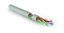 Hyperline (305 м) Кабель витая пара, неэкранированная U/UTP, категория 5e, 4 пары (24 AWG), одножильный (solid), нг(А)-LSLTx, внутренний, серый