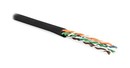 Hyperline (305 м) Кабель витая пара, неэкранированная U/UTP, категория 5e, 4 пары (24 AWG), многожильный (patсh), PVC, -20°C – +75°C, черный