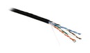 Hyperline (305 м) Кабель витая пара, неэкранированная U/UTP, категория 5e, 4 пары (24 AWG), многожильный (patсh), LSZH, нг(А)-HF, -20°C – +75°C, черный