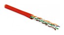 Hyperline (305 м) Кабель витая пара, неэкранированная U/UTP, категория 5e, 4 пары (24 AWG), многожильный (patсh), LSZH, нг(А)-HF, -20°C– +75°C, красный