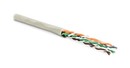 Hyperline (100 м) Кабель витая пара, неэкранированная U/UTP, категория 5e, 4 пары (24 AWG), многожильный (patсh), LSZH, нг(А)-HF, -20°C – +75°C, серый