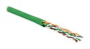 Hyperline (100 м) Кабель витая пара, неэкранированная U/UTP, категория 5e, 4 пары (24 AWG), многожильный (patсh), LSZH, нг(А)-HF, -20°C– +75°C, зеленый