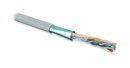 Hyperline (305 м) Кабель витая пара, экранированная F/UTP, категория 5e, 4 пары (24 AWG), одножильный (solid), экран - фольга, PVC, –20°C – +75°C, серый - гарантия: 15 лет компонентная, 25 лет системная