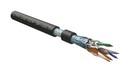 Hyperline (305 м) Кабель витая пара F/UTP, категория 5e, 4 пары (24 AWG), одножильный (solid), экран - фольга, нг(А)-LSLTx, внутренний, черный