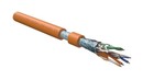 Hyperline (305 м) Кабель витая пара F/UTP, категория 5e, 4 пары (24 AWG), одножильный (solid), экран - фольга, нг(А)-LSLTx, внутренний, оранжевый