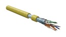 Hyperline (305 м) Кабель витая пара F/UTP, категория 5e, 4 пары (24 AWG), одножильный (solid), экран - фольга, нг(А)-LSLTx, внутренний, желтый