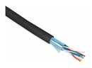 Hyperline (305 м) Кабель витая пара, экранированная F/UTP, категории 5e, 4 пары (26 AWG), многожильный (patch), экран - фольга, PVC, –20°C – +75°C, черный