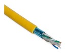Hyperline (305 м) Кабель витая пара, экранированная F/UTP, категории 5e, 4 пары (26 AWG), многожильный (patch), экран - фольга, PVC, –20°C – +75°C, желтый