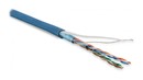 Hyperline (305 м) Кабель витая пара, экранированная F/UTP, категория 5e, 4 пары (26 AWG), многожильный (patch), экран - фольга, LSZH, нг(А)-HF, –20°C – +75°C, синий