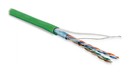 Hyperline (305 м) Кабель витая пара, экранированная F/UTP, категория 5e, 4 пары (26 AWG), многожильный (patch), экран - фольга, LSZH, нг(А)-HF, –20°C – +75°C, зеленый