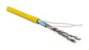 Hyperline (305 м) Кабель витая пара, экранированная F/UTP, категория 5e, 4 пары (26 AWG), многожильный (patch), экран - фольга, LSZH, нг(А)-HF, –20°C – +75°C, желтый