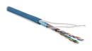 Hyperline (100 м) Кабель витая пара, экранированная F/UTP, категория 5e, 4 пары (26 AWG), многожильный (patch), экран - фольга, LSZH, нг(А)-HF, –20°C – +75°C, синий