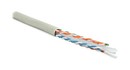 Hyperline (100 м) Кабель витая пара U/UTP, категория 6, 4 пары (23 AWG), одножильный (solid), с разделителем, LSZH, нг(А)-HF, –20°C – +75°C, серый - гарантия:15 лет компонентная, 25 лет системная